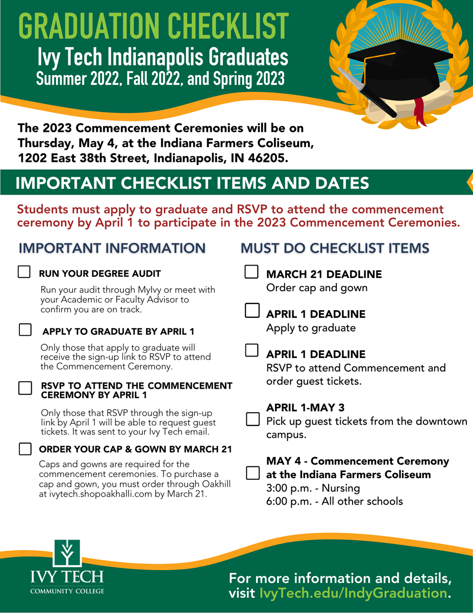 2023 Graduation Checklist