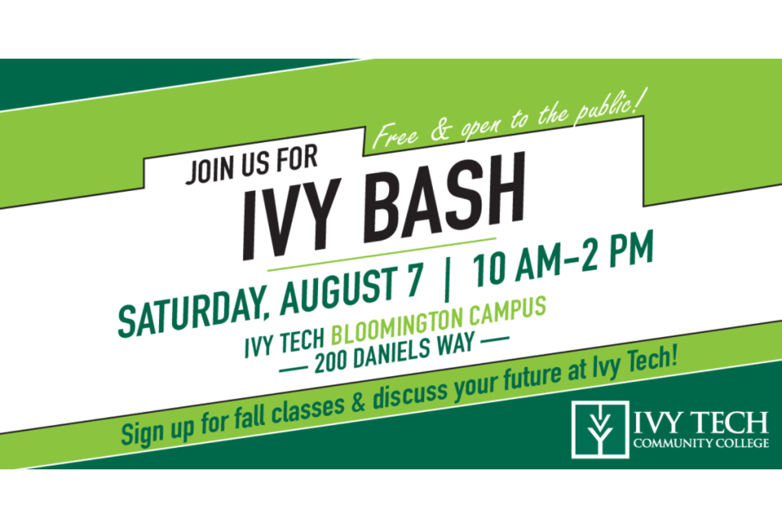 Ivy Tech open Saturday, Aug. 7 for Ivy Bash enrollment event - Ivy Tech ...