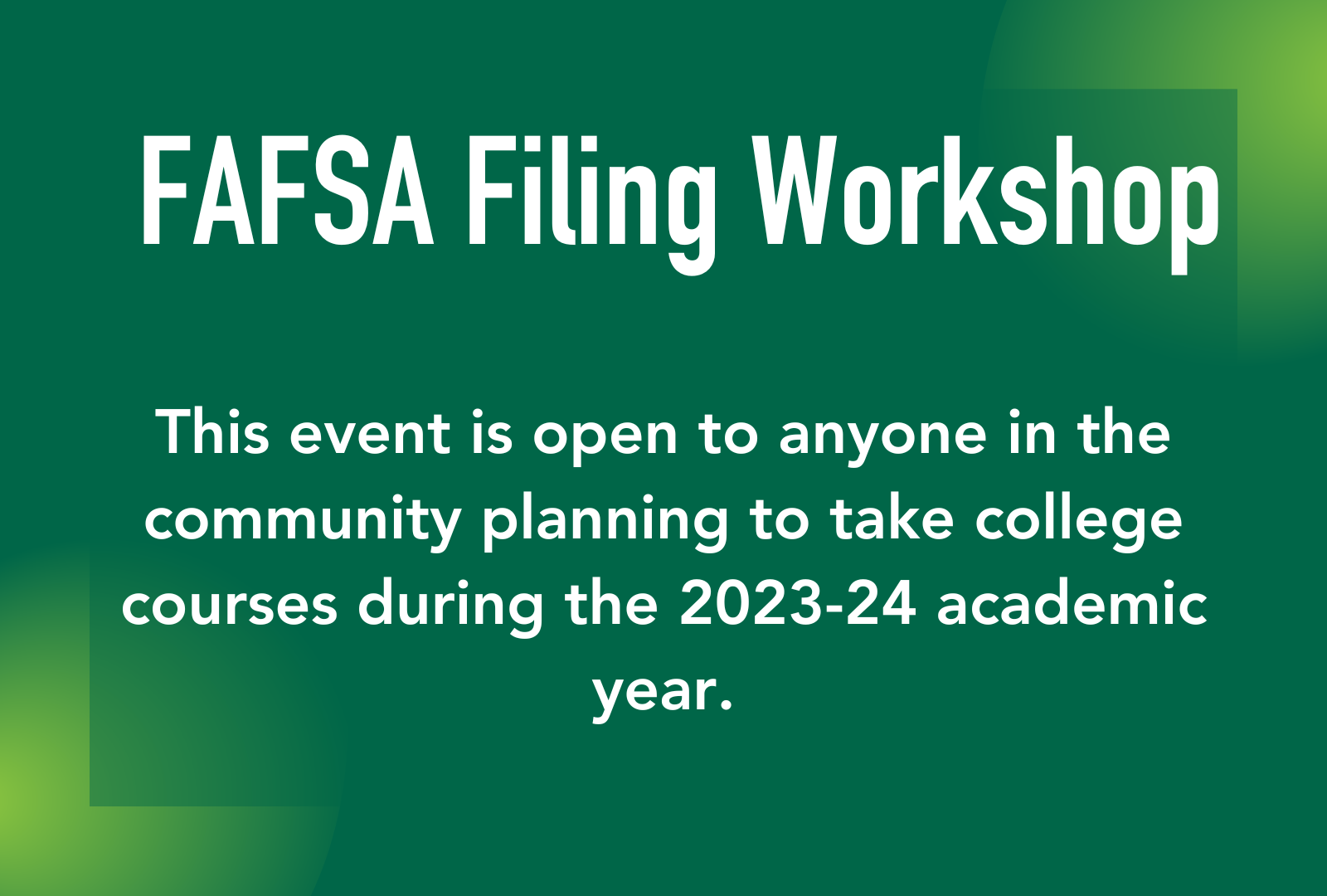 Sullivan FAFSA Filing Event on May 10 at Sullivan High School Ivy Tech Community College