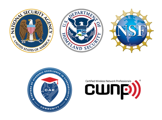 National Security Agency of the USA, US Department of Homeland Security, and NSF seals