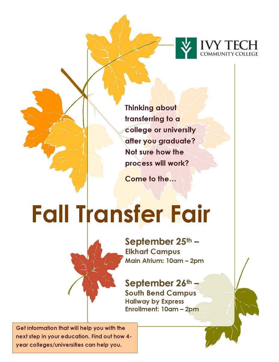 Transfer Fair September 25th and 26th