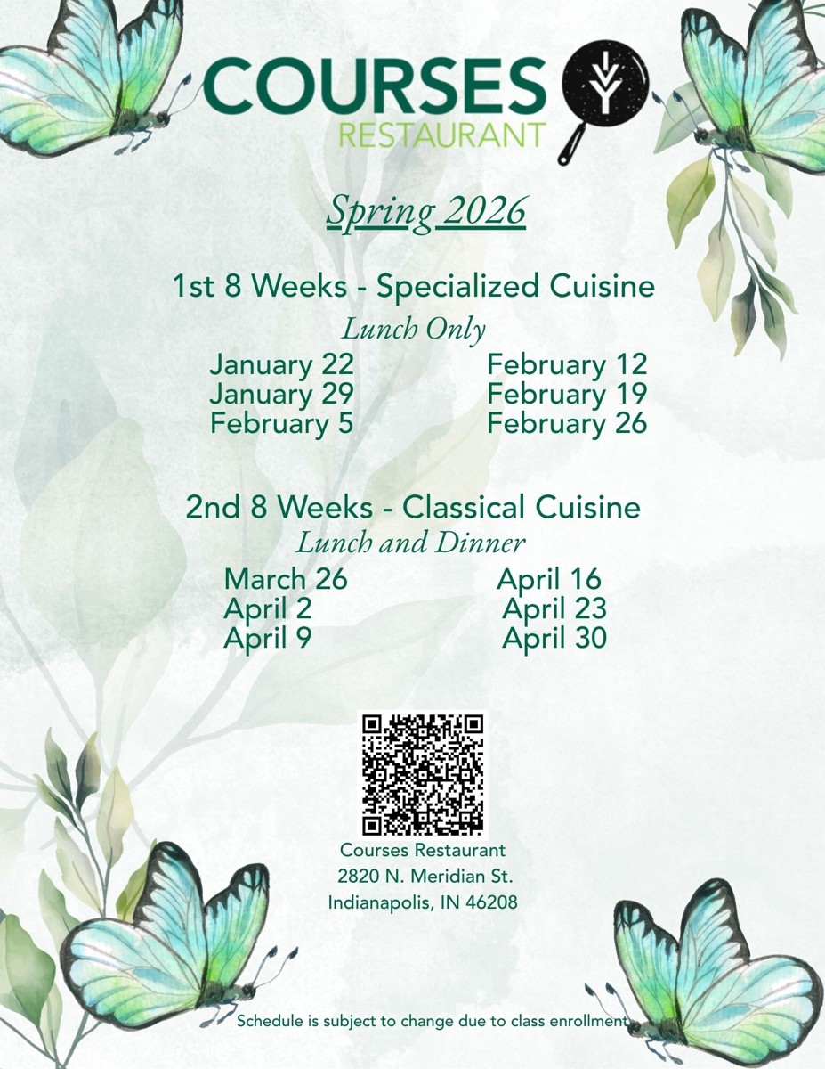 Courses Restaurant - Spring 2026